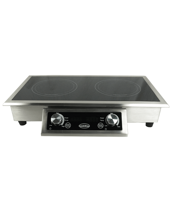 Plita inductie incorporabila cu 2 zone de gatit, carcasa inox, 2x3.5 kW, 400V