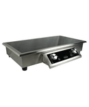 Plita inductie incorporabila cu 2 zone de gatit, carcasa inox, 2x3.5 kW, 400V