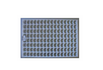 Placa decupare aluat, semiluna Ø4 cm, 128 compartimente, 58x39 cm html Placă de decupare aluat
