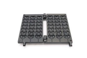 Placa de schimb pentru aparat de copt vafe, 3 acadele inimioare cu emoticoane Compatibil cu Aparat de copt