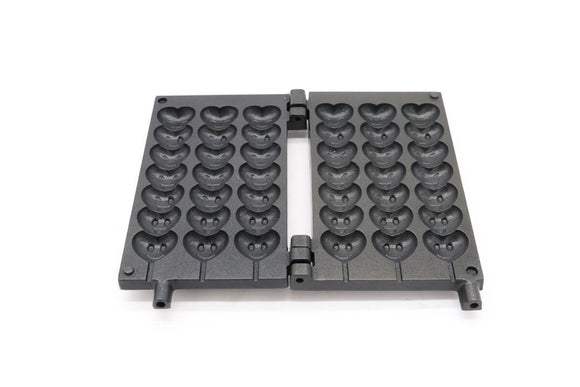 Placa de schimb pentru aparat de copt vafe, 3 acadele inimioare cu emoticoane Compatibil cu Aparat de copt