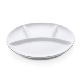 Platou pentru fondue cu 4 compartimente, Ø 25 cm, set de 6 bucati, portelan