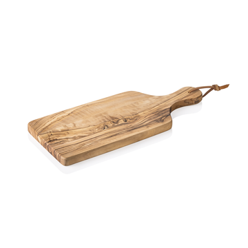 Platou de servire cu maner PURE OLIVE, 27 x 13 cm, lemn de maslin Lemn de maslin extrem de
