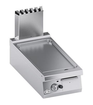 Plita fry top pe gaz, suprafata de coacere din inox,neted - PERFORMANCE LINE, 9 kW