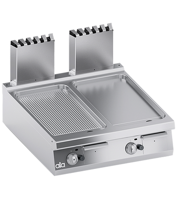 Plita fry top pe gaz, supratafa de coacere din inox, 12 neted 12 striat - PERFORMANCE LINE, 18 kW