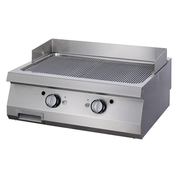 Plita fry top electric, neted, 90cm, plita cromata, 380V, 12kW