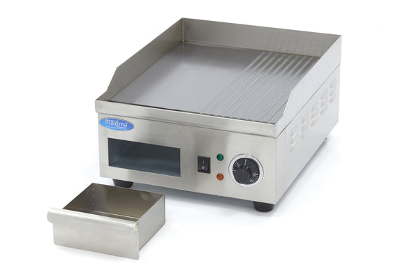 Plita fry top, electric, netedstriat, 36cm, plita otel, 230V, 2KW Daca doresti sa prepari cele