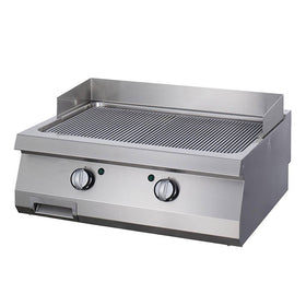 Plita fry top electric, striat, 70cm, plita cromata, 380V 18kW