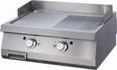 Plita fry top gaz, netedstriat, 70cm, plita otel, 14kW