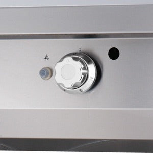 Plita fry top gaz, netedstriat, 70cm, plita otel, 14kW