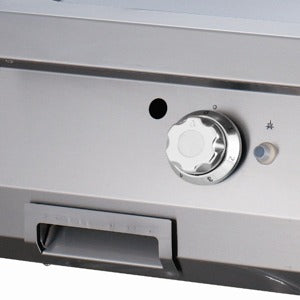 Plita fry top gaz, netedstriat, 70cm, plita otel, 14kW