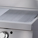 Plita fry top gaz, netedstriat, 70cm, plita otel, 14kW
