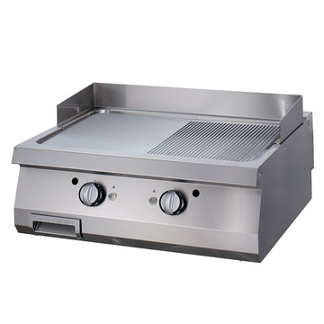 Plita fry top gaz, netedstriat, 90cm, plita otel, 18kW Aceasta plita pe gaz premium