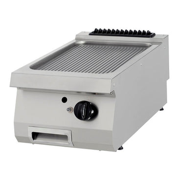 Plita fry top gaz, striat, 90cm, plita cromata, 9kW