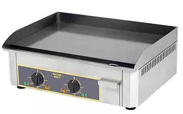 Plita fry top electrica cu suprafata din otel emailat - model cu 2 zone de gatit si putere de 6 kw
