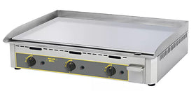 Plita fry top pe gaz cu placa din otel cromat - 3 zone de gatit - 9,6 kW - suprafata 900x400mm Plita fry top pe gaz