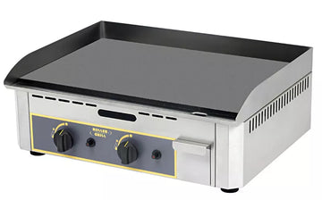Plita fry top pe gaz cu placa din otel decarburizat - Model cu 2 zone de gatit, putere 6,4 kW si suprafata de coacere...