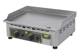 Plita fry top pe gaz cu placa din otel emailat - 2 zone de gatit, 5,5 kw, suprafata 600x450mm Plita fry top pe gaz