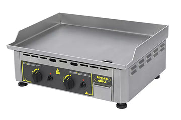 Plita fry top pe gaz cu placa din otel emailat - 2 zone de gatit, 5,5 kw, suprafata 600x450mm Plita fry top pe gaz