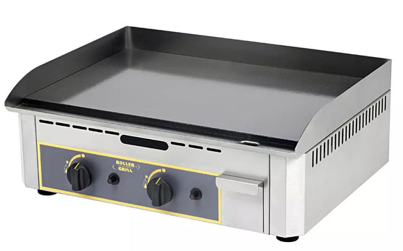 Plita fry top pe gaz cu suprafata din otel emailat - 2 zone de gatit, putere 6,4 kW Plita fry top pe gaz