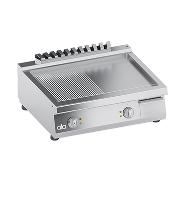 Plita fry-top electrica, 12 neted 12 striat, zona de coacere din inox - PERFORMANCE LINE, 10 kW