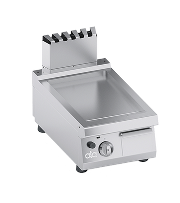 Plita fry-top pe gaz, neted, zona de coacere din inox - PERFORMANCE LINE, 7 kW