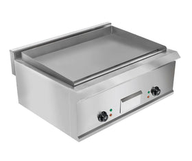 Plita fry-top electrica, suprafata neteda cromata, 230V, 2x3 kW