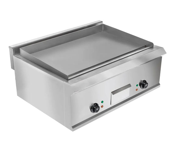 Plita fry-top electrica, suprafata neteda cromata, 230V, 2x3 kW