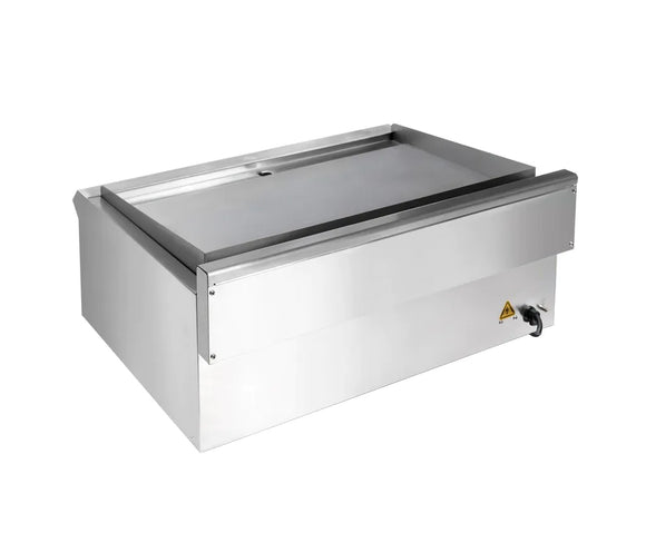 Plita fry-top electrica, suprafata neteda cromata, 230V, 2x3 kW