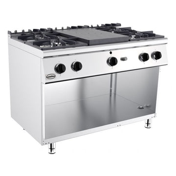 Plita unica aragaz 4 arzatoare, 32.50 kW Latime mm 1200 Adancime mm