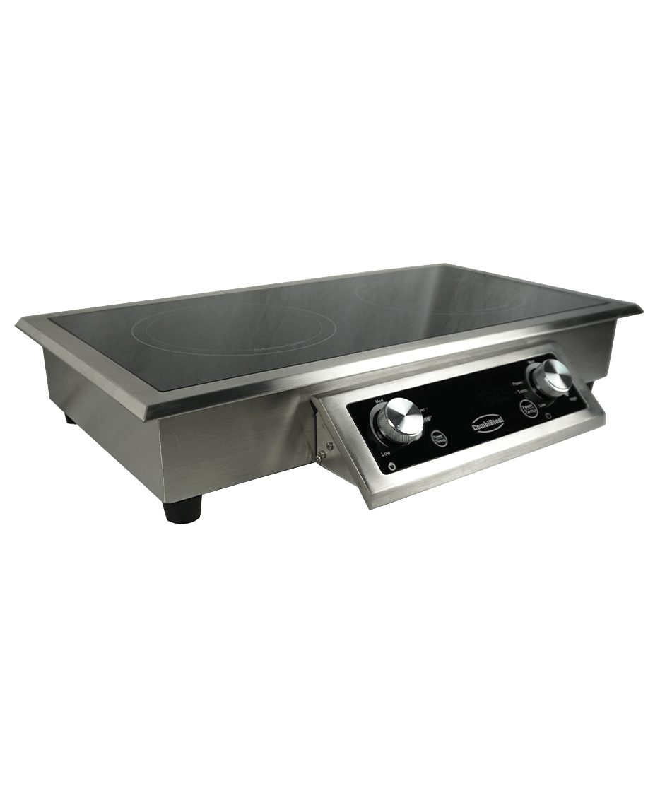 Plita inductie incorporabila cu 2 zone de gatit, carcasa inox, 2x3.5 kW, 400V