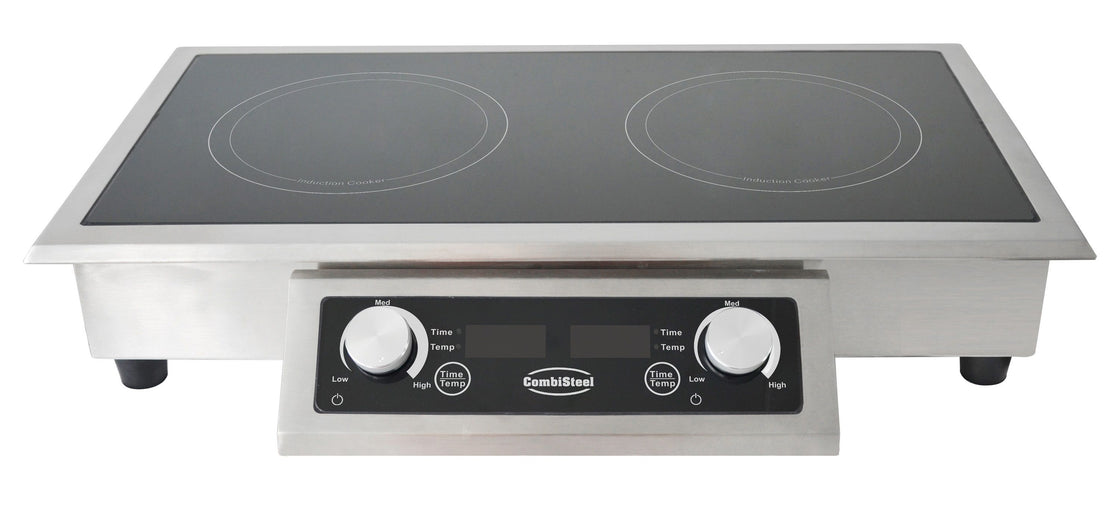 Plita inductie incorporabila cu 2 zone de gatit, carcasa inox, 2x3.5 kW, 400V