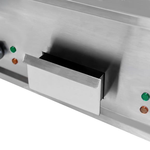 Plita fry-top electrica, suprafata neteda + striata cromata, 230V, 2x3 kW