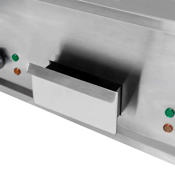 Plita fry-top electrica, suprafata neteda cromata, 230V, 2x3 kW