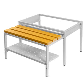 Suport WPC cu bancuta glisanta pentru dulap BHP cu polita pentru incaltaminte 80x80x43 cm de asamblat