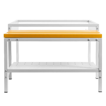 Suport WPC cu bancuta glisanta pentru dulap BHP cu polita pentru incaltaminte 80x80x43 cm de asamblat - 0