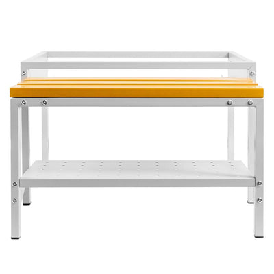 Suport WPC cu bancuta glisanta pentru dulap BHP cu polita pentru incaltaminte 80x80x43 cm de asamblat - 0