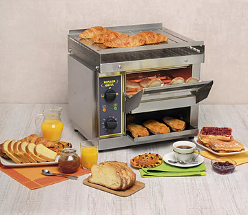 Prajitor de paine Toaster cu infrarosu pentru mic dejun - model 2,65 kw cu suprafata de coacere 330x335mm