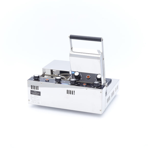 Presa dubla burger OZN, Ø10cm, max. 300C, 1,2 kW Cu acest aparat pentru panini