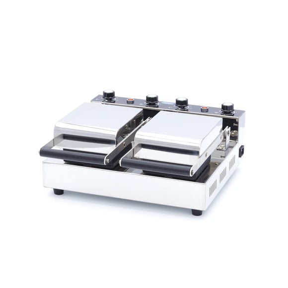 Presa dubla burger OZN, Ø10cm, max. 300C, 1,2 kW Cu acest aparat pentru panini