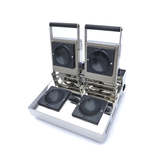 Presa dubla burger OZN, Ø10cm, max. 300C, 1,2 kW Cu acest aparat pentru panini
