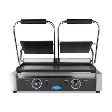 Presa panini grill dubla, 2x22 cm, plite netede, 1,8 kW Pe placile de coacere din