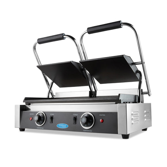 Presa panini grill dubla, 2x22 cm, plite netede, 1,8 kW Pe placile de coacere din