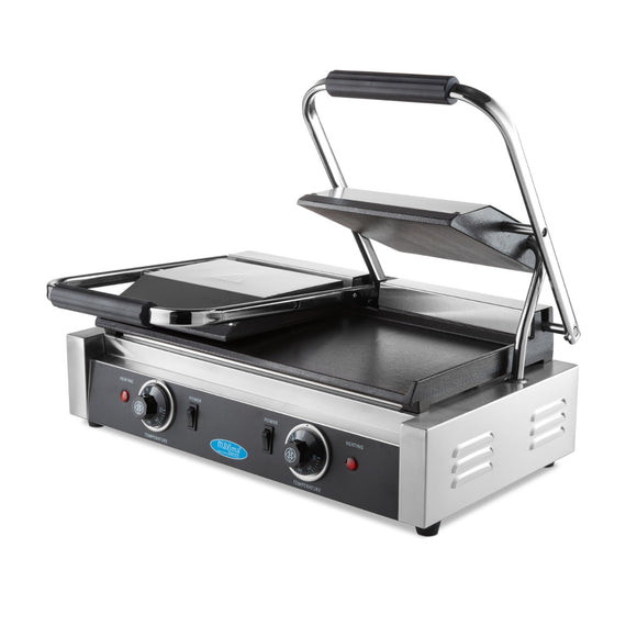 Presa panini grill dubla, 2x22 cm, plite netede, 1,8 kW Pe placile de coacere din