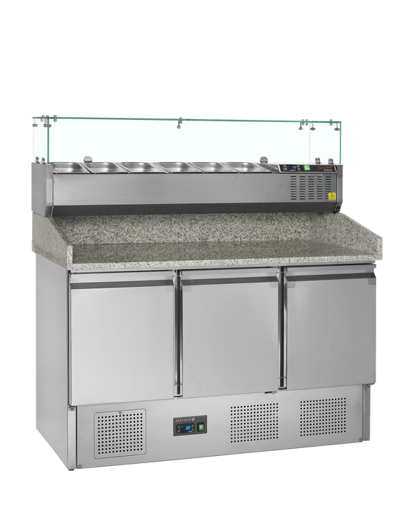 PT1365 GVC33-140-SS201 SS304, 368 l, 2 to 10 C, 3 uși solide cu balama, Static Ventilat, 175 W, C