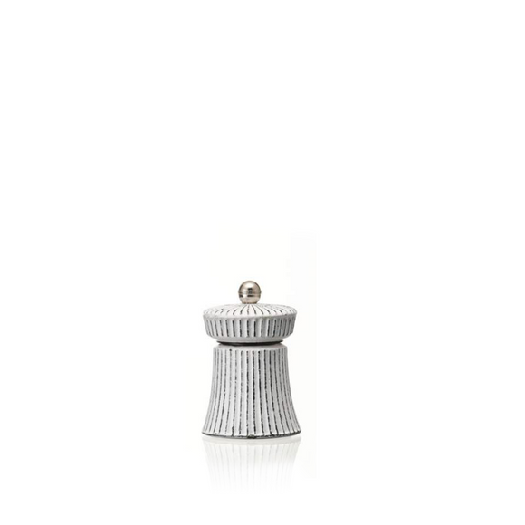 Rasnita de sare cu mecanism de macinare din otel inoxidabil IRON CRUSH, inaltime 9,5 cm, alb, otel inoxidabil, fonta