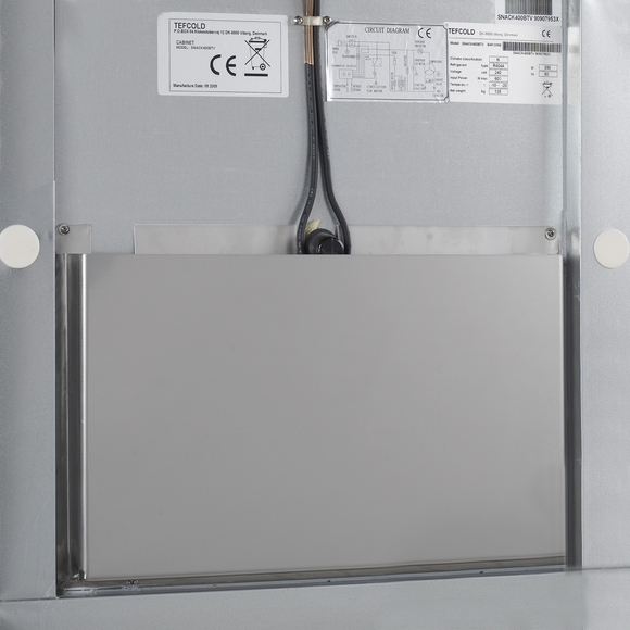 Congelator vertical inox RF1010 detaliu Tefcold – congelator vertical inox pentru restaurant si bucatarie profesionala