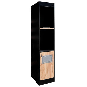 Raft pentru accesorii 45x58xH205 cm, negru/stejar kraft, imagine 2