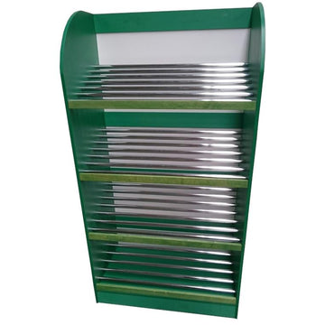 Raft pentru legume si fructe 95x50xH180 cm verde - vedere laterala