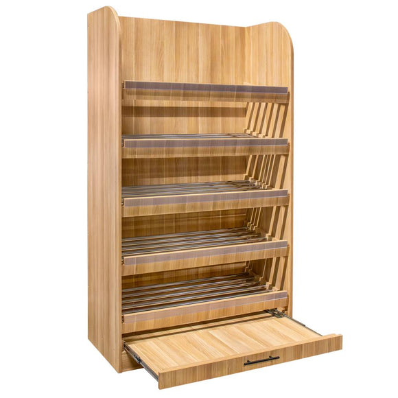 Raft pentru Mega M legume si fructe H-200 cm L-100 cm G-50 cm stejar american Raft pentru legume si fructe